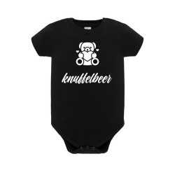 Schattige rompertje met opschrift: Knuffelbeer met een teddybeer print