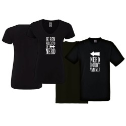 Grappige t-shirts voor koppeltjes! Dit is het t-shirt voor nerdy's!